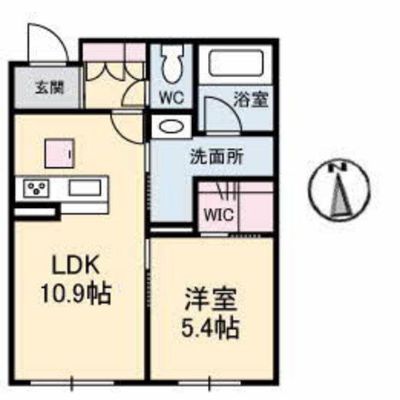 フィオーレ(1LDK/1階)の間取り写真