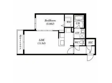 LA VIE BELLE (1LDK/3階)の間取り写真