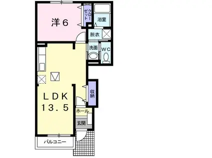 メゾンアルモニー(1LDK/1階)の間取り写真