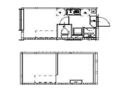 カルーセルエルドラド(ワンルーム/1階)の間取り写真
