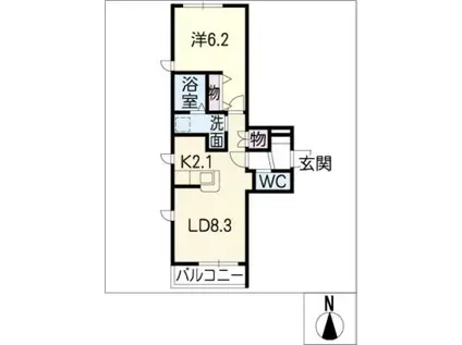 リーブルメゾン(1LDK/1階)の間取り写真