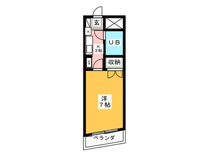 エトワール青森第1(1K/4階)の間取り写真