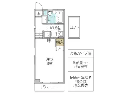 コーポプリメリー(1K/1階)の間取り写真