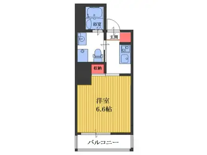 PSスクエア常盤(1K/9階)の間取り写真