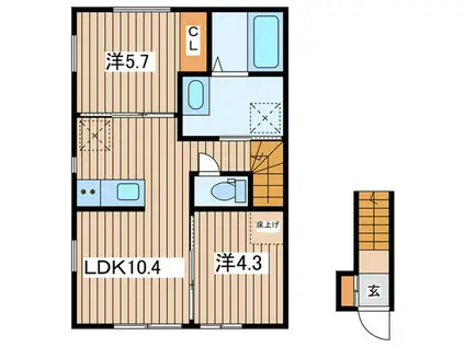 グランメゾン鎌倉岡本(2LDK/2階)の間取り写真