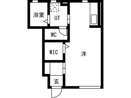 レフィナード・さくら 中野町(1K/1階)の間取り写真
