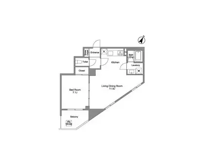 BPRレジデンス練馬富士見台(1LDK/4階)の間取り写真