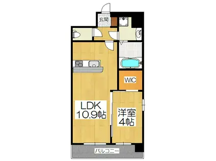 BRIGHT COURT 京都山科駅前(1LDK/7階)の間取り写真