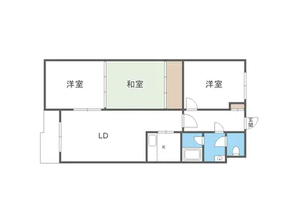 VIEW CHATEAU ビューシャトー(3LDK/1階)の間取り写真