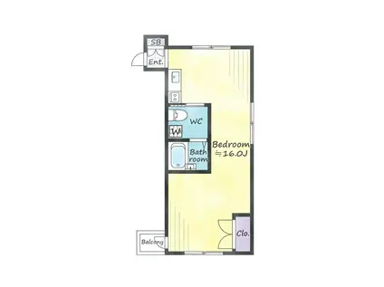 フォーシーズン新丸子(ワンルーム/3階)の間取り写真