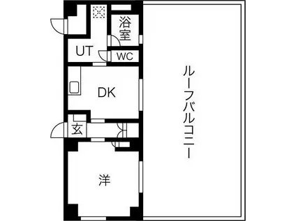 ハイムタケダT-10(1DK/5階)の間取り写真