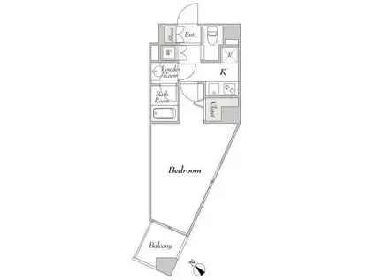 LUMIEC UN KAGURAZAKA(1K/1階)の間取り写真