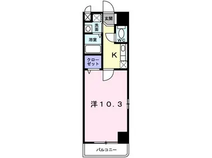 パルコカーサ(1K/2階)の間取り写真