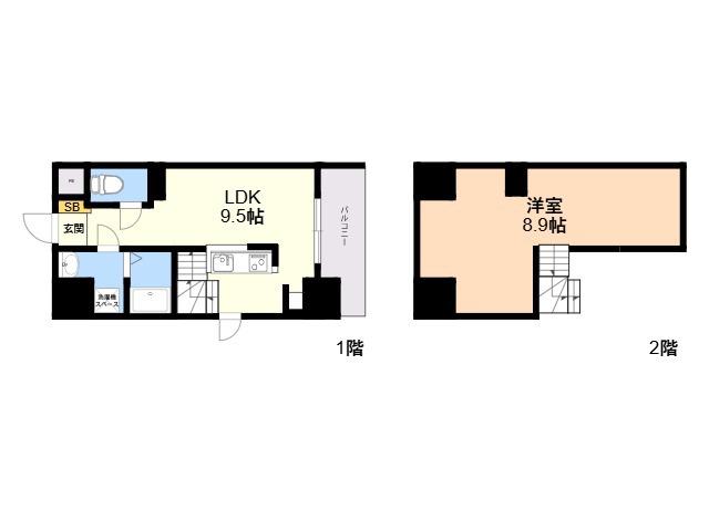 MODERN PALAZZO天神東グランM(1LDK/11階)の間取り写真