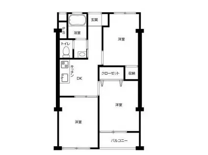 麻布コーポラス(3DK/5階)の間取り写真