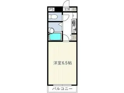 グランヴィ天王寺(1K/8階)の間取り写真