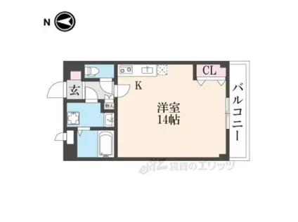 LA・VITAROSA 松栄(ワンルーム/6階)の間取り写真