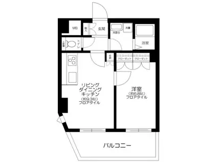 Sフラット吉祥寺(1LDK/3階)の間取り写真