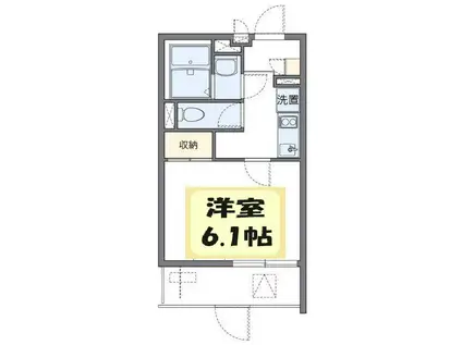 スター3(1K/1階)の間取り写真