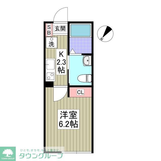 ルアネス上福岡(1K/1階)の間取り写真
