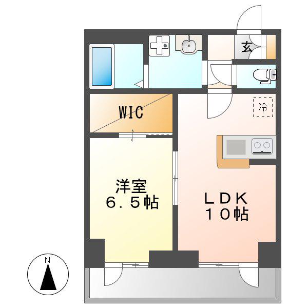 ハイアット寿(1LDK/2階)の間取り写真