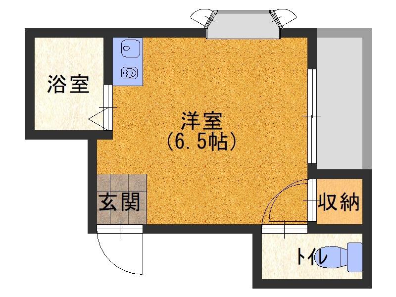 アルコバレーノ(ワンルーム/1階)の間取り写真