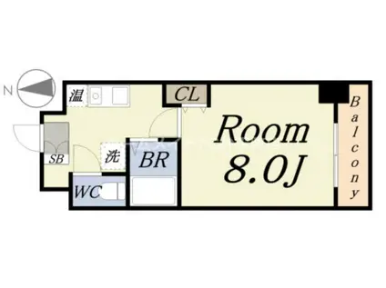 メゾンド ラフィネ(1K/6階)の間取り写真