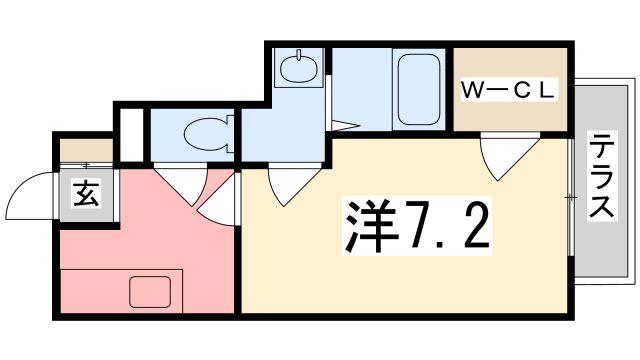 アルバソーレ(1K/1階)の間取り写真
