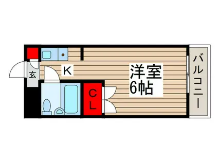 サンライズ柏(1K/1階)の間取り写真