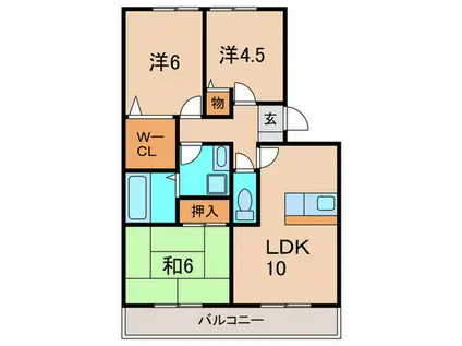 GRAND PLAISIRII(3LDK/3階)の間取り写真