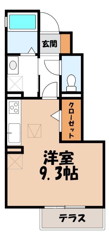 スペラーレ(ワンルーム/1階)の間取り写真