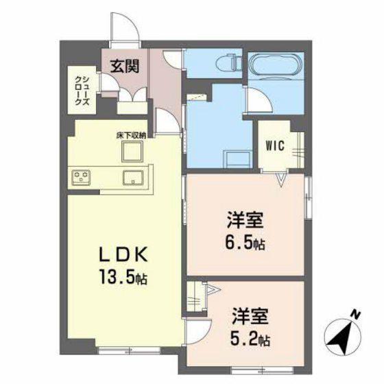 べレオ八木(2LDK/1階)の間取り写真