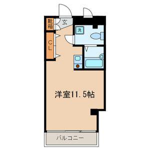 稲屋ハイム(ワンルーム/4階)の間取り写真
