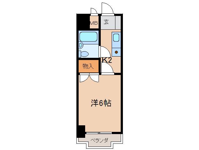 第8スワビル(1K/4階)の間取り写真