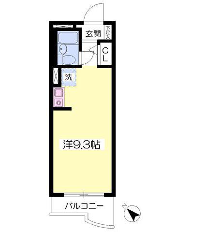 EL.SIDE3(ワンルーム/2階)の間取り写真