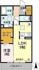 SALT VALLEY COURTII(1LDK/1階)の間取り写真