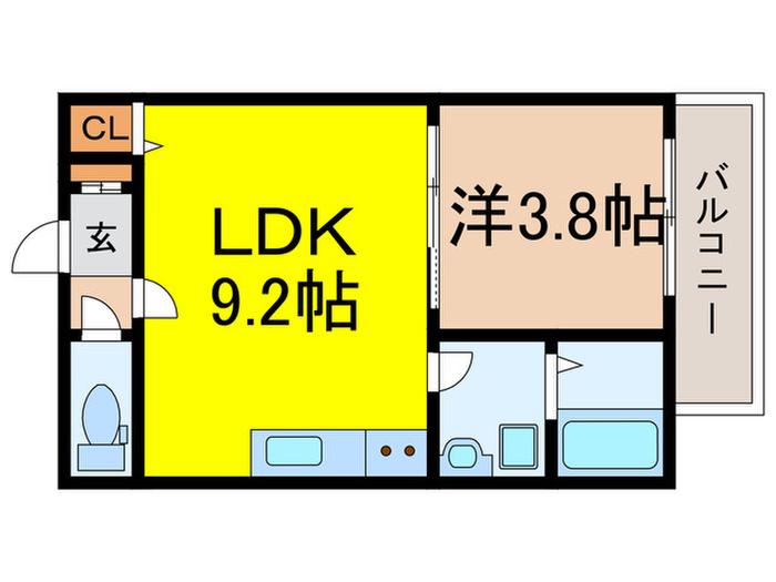 D PORTA ALOGGIO(1LDK/2階)の間取り写真
