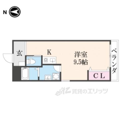 コーポ藤井(ワンルーム/2階)の間取り写真