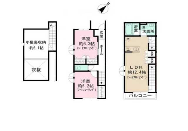 コンフォート(2LDK/1階)の間取り写真