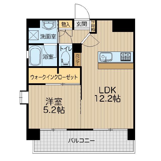 REGINA本荘(1LDK/8階)の間取り写真
