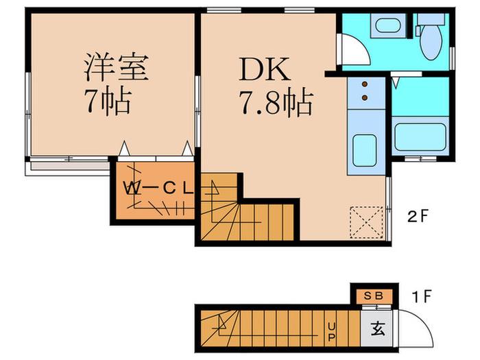 POLARISKOMAZAWA(1DK/2階)の間取り写真