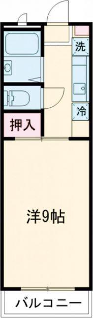 パレスサン(1K/1階)の間取り写真