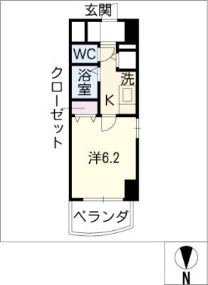 プレサンス泉シティアーク(1K/5階)の間取り写真