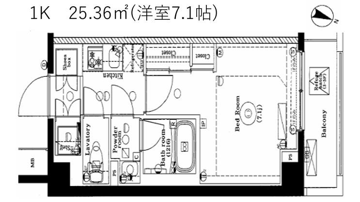 DIPS南六郷II(1K/2階)の間取り写真