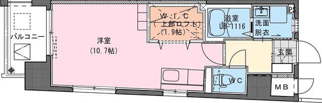 RIVIERE CHAMP 宮田町(ワンルーム/10階)の間取り写真