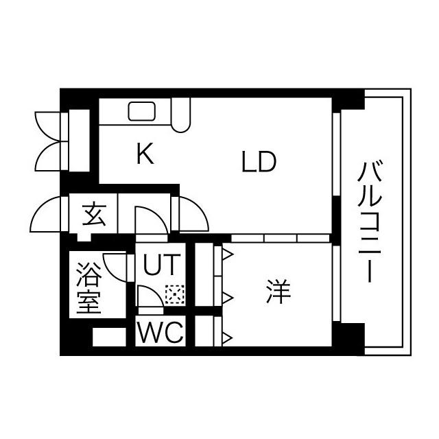 グランデフィラII(1LDK/7階)の間取り写真