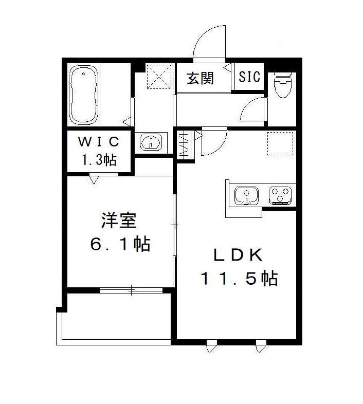 BELLE DOUCE(1LDK/3階)の間取り写真