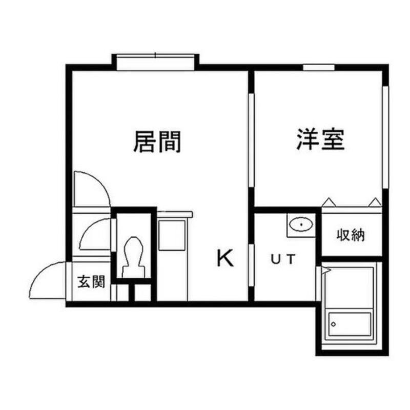 ブリシャール(1LDK/1階)の間取り写真