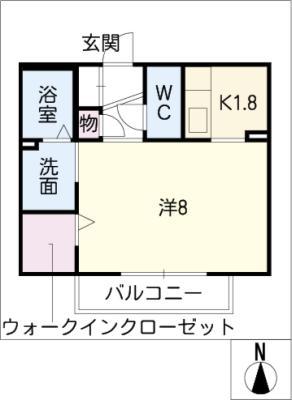 ジュネスMEIWA(1K/2階)の間取り写真