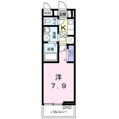 ルアーナ(1K/1階)の間取り写真